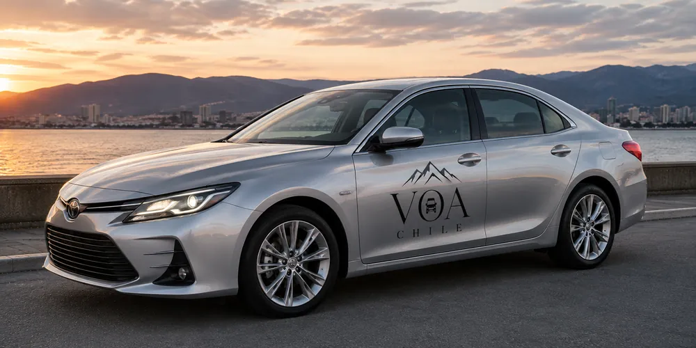 Automóvil sedán de la flota de VOA Chile